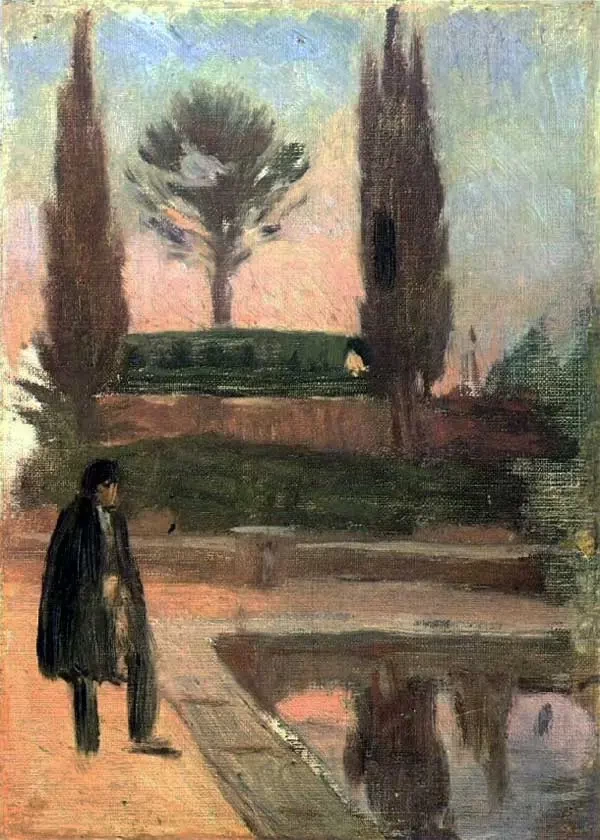 L'uomo sulla riva dello stagno, 1897